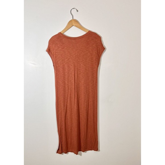 Madewell Horizon Midi Dress Womens Medium Afterglow Red Orange VGUC Summer - Picture 4 of 5